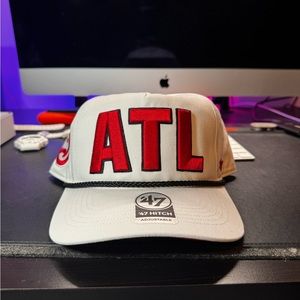 This is a new Atlanta Hawks Snapback Hat by the brand 47.